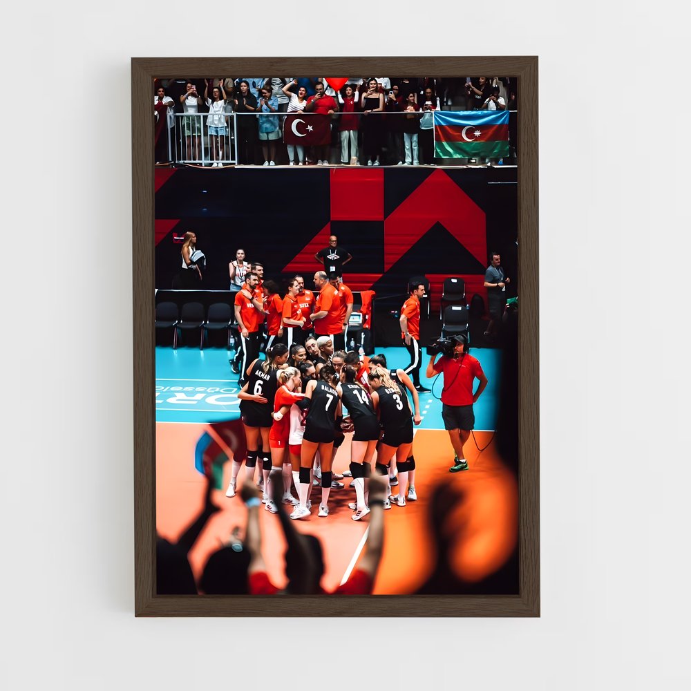 Poster Équipe de Volleyball en Action (vue 5)